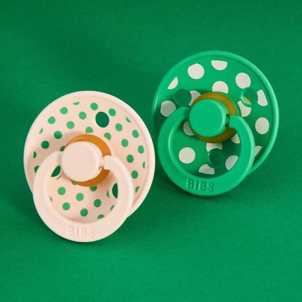 BIBS STUDIO COLOUR POLKA DUDLÍKY Z PŘÍRODNÍHO KAUČUKU 2KS - VELIKOST 1 - ŠIDÍTKA A DOPLŇKY - KRMENÍ