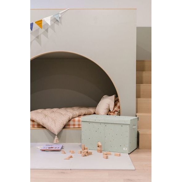 3 SPROUTS TRUHLA NA HRAČKY RECYCLED TERRAZZO/GREEN - BOXY NA HRAČKY - SPINKÁNÍ