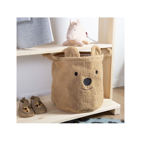 CHILDHOME KOŠ NA HRAČKY TEDDY 30X30X30 CM - BOXY NA HRAČKY - SPINKÁNÍ