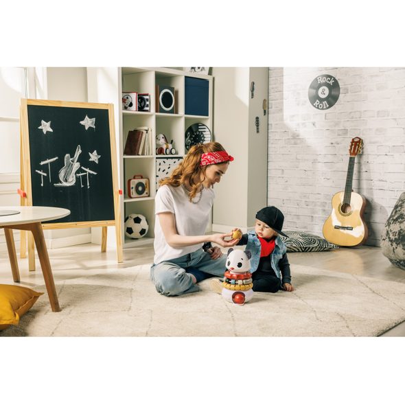 TINY LOVE HUDEBNÍ PYRAMIDA S KROUŽKY TINY ROCKERS PANDA - MOTORICKÉ A HUDEBNÍ - PRO DĚTI