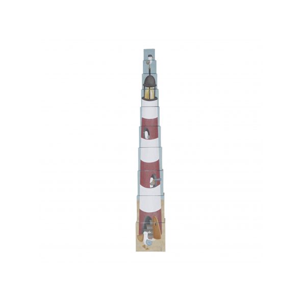 LITTLE DUTCH KOSTKY KOMÍN 10 KS NÁMOŘNICKÝ ZÁLIV - STOHOVACÍ HRAČKY - PRO DĚTI