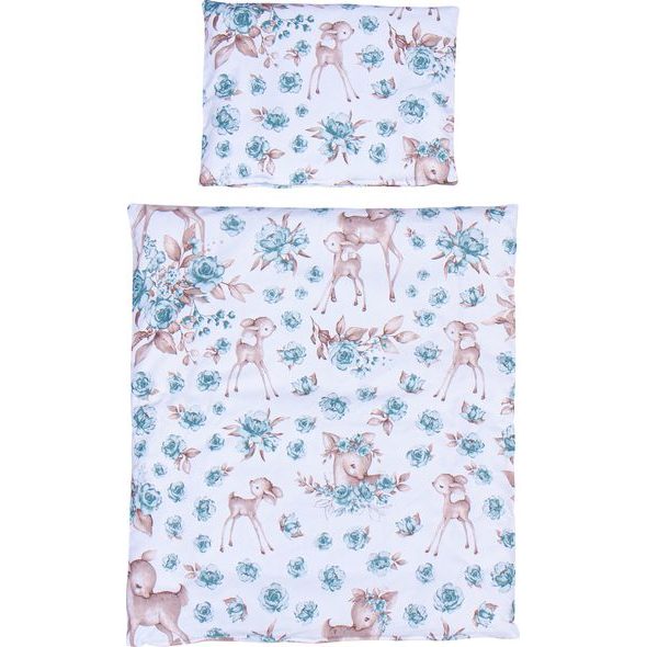 SCARLETT SET PEŘINKA A POLŠTAŘ DO KOČÁRKU SCARLETT SRNEČEK TYRKYSOVÁ - VYBAVENÍ HLUBOKÉ KORBY - KOČÁRKY A PŘÍSLUŠENSTVÍ