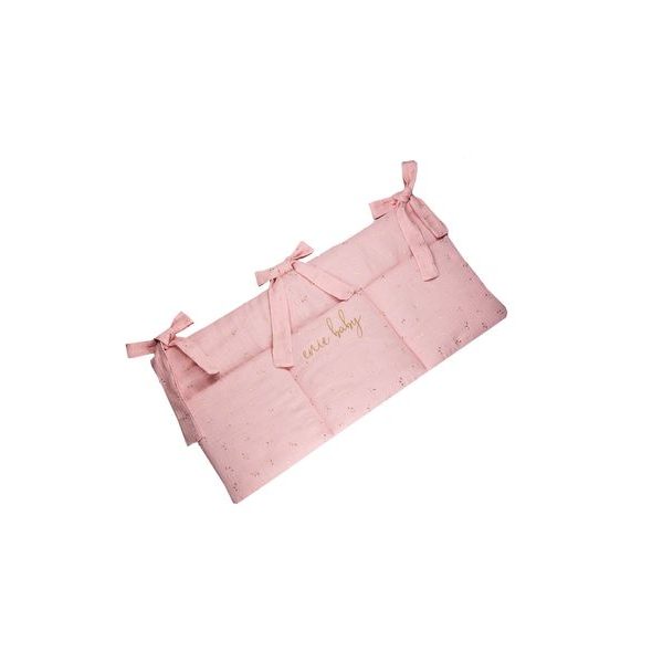 ENIE BABY MUŠELÍNOVÝ KAPSÁŘ RŮŽOVÝ SE ZLATÝMI TROJÚHELNÍČKY - POVLEČENÍ DO POSTÝLKY - SPINKÁNÍ