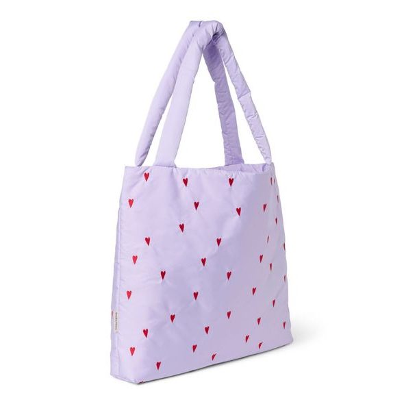 STUDIO NOOS PUFFY MOM BAG PURPLE HEARTS - ORGANIZÉRY A KOŠÍKY - KOČÁRKY A PŘÍSLUŠENSTVÍ