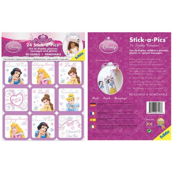 SAMOLEPKY STICK-A-PICS 24KS DISNEY PRINCESS - DEKORACE A POLIČKY - SPINKÁNÍ