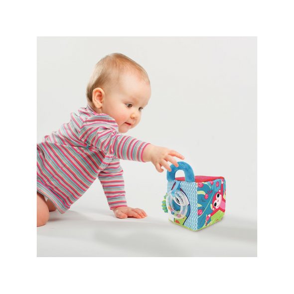 LUDI KOSTKA TEXTILNÍ S AKTIVITAMI JUNGLE - HRAČKY PRO NEJMENŠÍ - PRO DĚTI