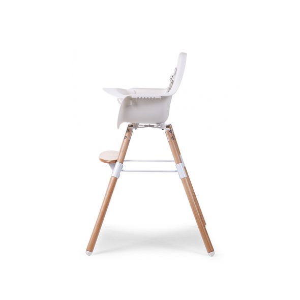 CHILDHOME ŽIDLIČKA 2V1 EVOLU 2 NATURAL / WHITE - JÍDELNÍ ŽIDLIČKY DŘEVĚNÉ - KRMENÍ