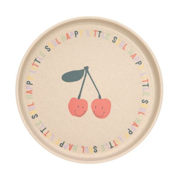 LÄSSIG BABIES PLATE PP/CELLULOSE HAPPY FRUITS CHERRY - MISKY, TALÍŘKY A PODLOŽKY - KRMENÍ