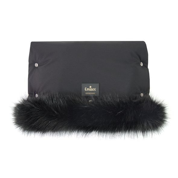 EMITEX RUKÁVNÍK LUXURY SOFT BLACK - RUKÁVNÍKY NA KOČÁREK - KOČÁRKY A PŘÍSLUŠENSTVÍ