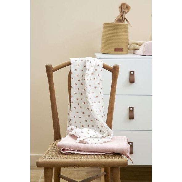 MEYCO MUŠELÍNOVÉ PLENY 2-BALENÍ MINI PANTHER SOFT PINK - ZAVINOVACÍ PLENY / OSUŠKY VELKÉ - PŘEBALOVÁNÍ