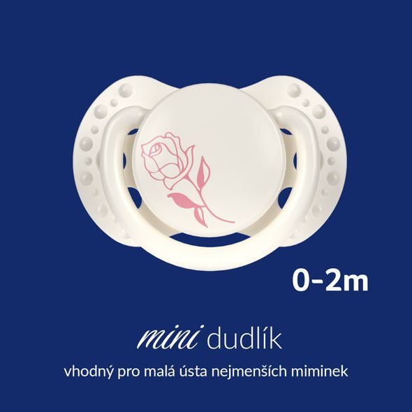 LOVI MINI DUDLÍK SILIKONOVÝ DYNAMICKÝ PETITE ROSE 0-2M 2KS HOLKA - ŠIDÍTKA A DOPLŇKY - KRMENÍ