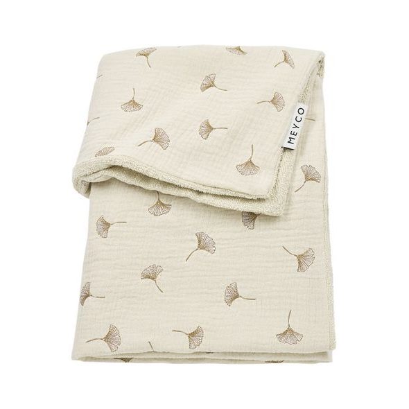 MEYCO MUŠELÍNOVÁ PŘIKRÝVKA GINKGO 75X100 - SOFT SAND - DĚTSKÉ DEKY PRO MIMINKA - SPINKÁNÍ