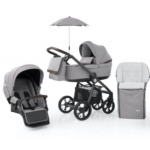 BABYSTYLE PRESTIGE3 ACTIVE (GREY/ BROWN) 6V1 BARLEY 2021 - KOMBINACE S PŘÍSLUŠENSTVÍM - KOČÍKY A PRÍSLUŠENSTVO