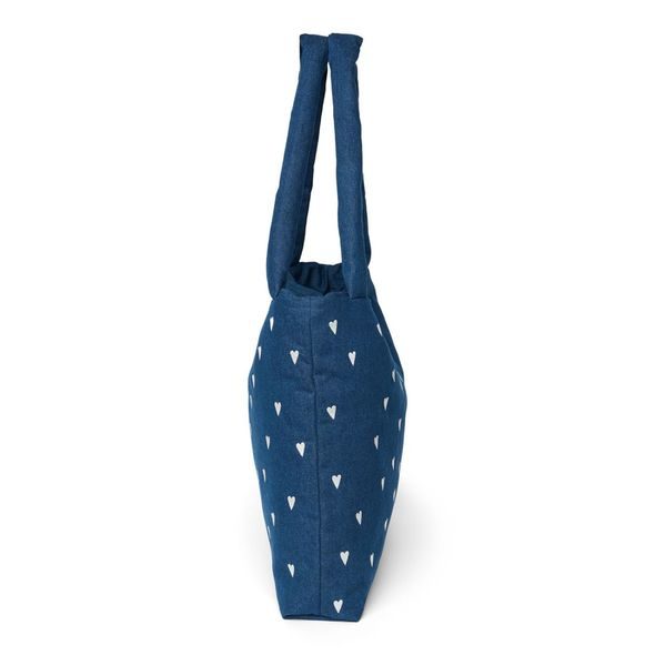 STUDIO NOOS DENIM MOM BAG | DARK BLUE WHITE HEARTS - DOPLŇKY - PRO MAMINKY