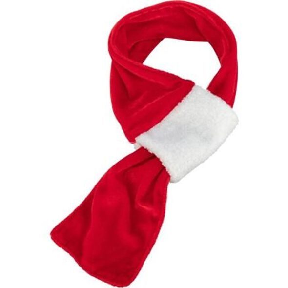 TRIXIE XMAS SCARF - VÁNOČNÍ SAMETOVÁ ŠÁLA, ČERVENÁ/BÍLÁ - ŠÁTKY A MOTÝLKY PRO PSY - CHOVATELSKÉ POTŘEBY MALVÍKZOO