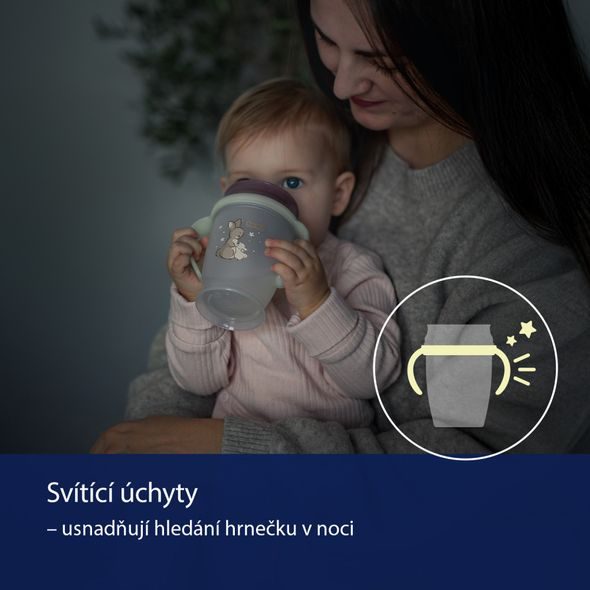 LOVI HRNEČEK 360° NIGHT&DAY 250ML HOLKA - DĚTSKÉ HRNEČKY - KRMENÍ
