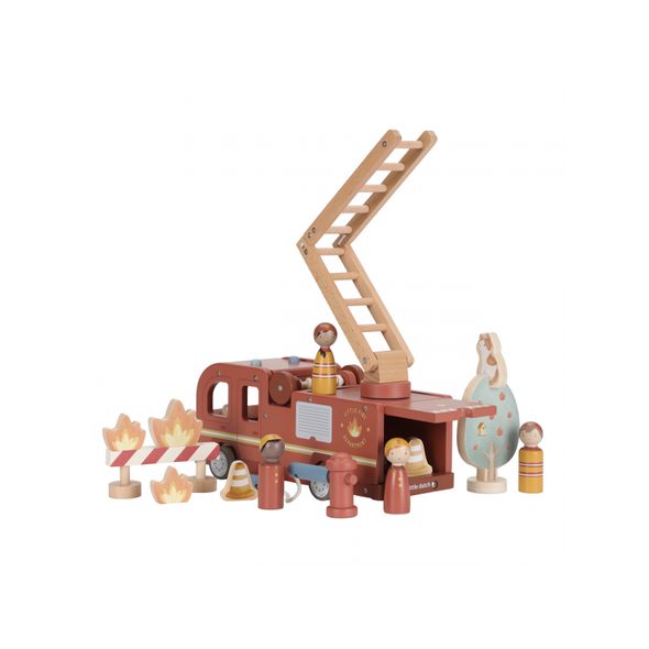 LITTLE DUTCH HASIČSKÝ NÁKLAĎÁK DŘEVĚNÝ - LITTLE DUTCH - PRO DĚTI