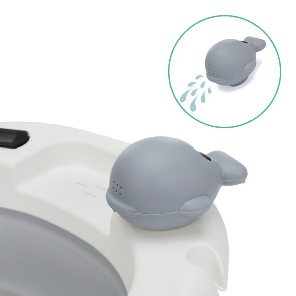 FILLIKID SKLÁDACÍ DĚTSKÁ VANIČKA BELUGA S TEPLOMĚREM WHITE-GREY - VANIČKY PLASTOVÉ - KOUPÁNÍ A ZDRAVÍ