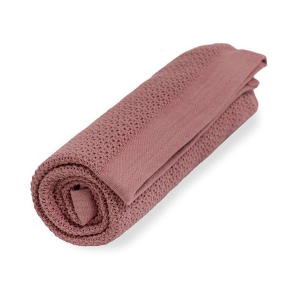 VINTER & BLOOM DEKA SOFT GRID ORGANIC EVENING ROSE - DĚTSKÉ DEKY PRO MIMINKA - SPINKÁNÍ