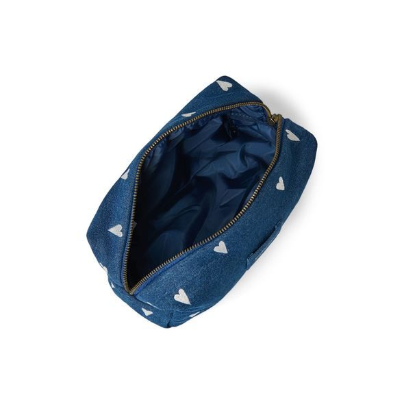 STUDIO NOOS DENIM POUCH - KABELKA | DARK BLUE WHITE HEARTS - DOPLŇKY - PRO MAMINKY