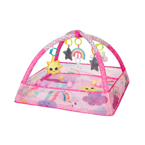 KIKKABOO HRACÍ DEKA S HRAZDOU A MÍČKY PINK SKY - HRACÍ DEKY - PRO DĚTI