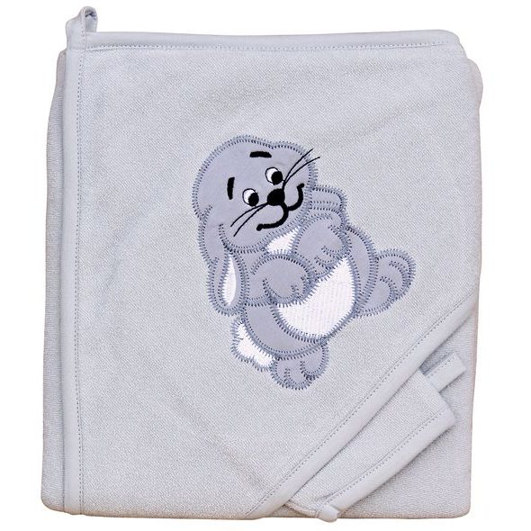 SCARLETT FROTÉ RUČNÍK S KAPUCÍ ZAJÍC ŠEDÁ - OSUŠKY A DĚTSKÉ ŽUPANY - KOUPÁNÍ A ZDRAVÍ