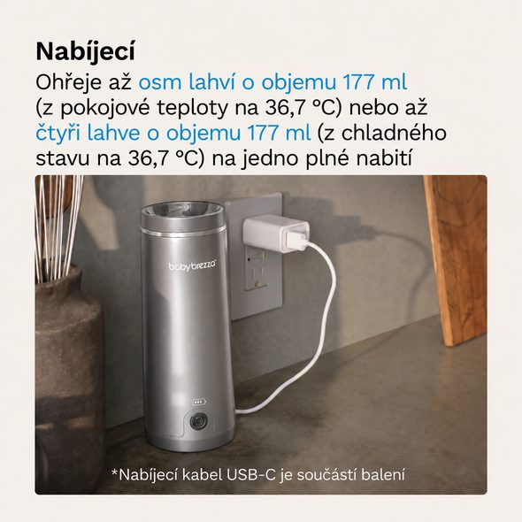 BABY BREZZA SUPERFAST PORTABLE WARMER - PŘENOSNÝ OHŘÍVAČ NA MLÉKO - KUCHYŇSKÉ PŘÍSTROJE - KRMENÍ