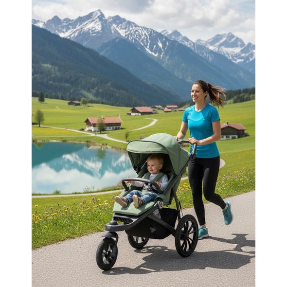 FILLIKID JOGGER RUN OLIVE - SPORTOVNÍ KOČÁRKY - KOČÁRKY A PŘÍSLUŠENSTVÍ