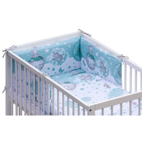 SCARLETT POSTÝLKA 120X60CM S KOMPLETNÍ VÝBAVOU LUCY TYRKYSOVÁ - DŘEVĚNÉ POSTÝLKY - SPINKÁNÍ