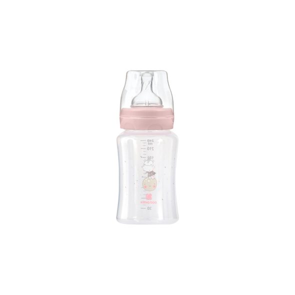 KIKKABOO KOJENECKÁ LÁHEV 240ML 3M+ HIPPO DREAMS PINK - KOJENECKÉ LAHVE - KRMENÍ