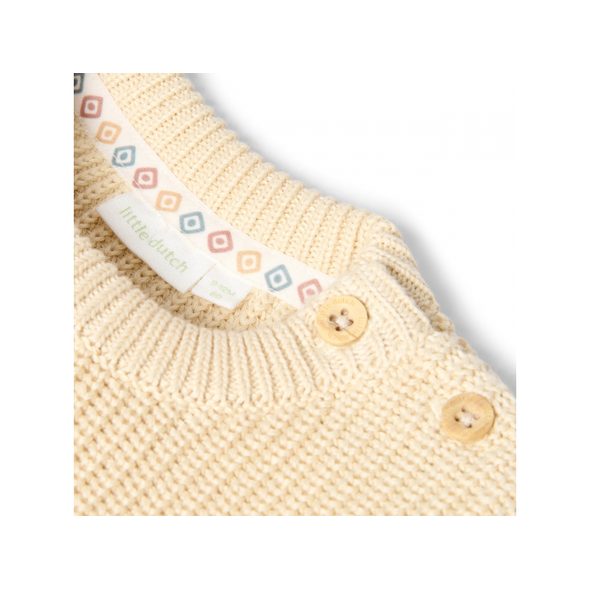 LITTLE DUTCH SVETŘÍK PLETENÝ WARM TAUPE VEL. 92 - KABÁTKY, MIKINKY - PRO DĚTI