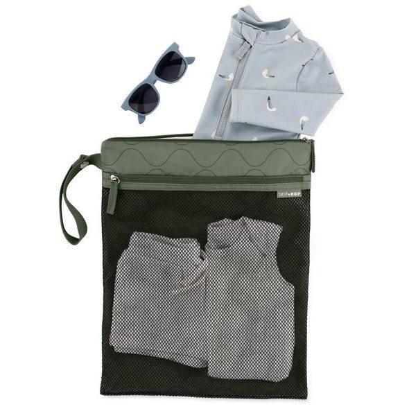 SKIP HOP SÁČEK NEPREMOKAVÝ GRAB & GO DARK SAGE 30 X 38 CM - ORGANIZÉRY A KOŠÍKY - KOČÁRKY A PŘÍSLUŠENSTVÍ