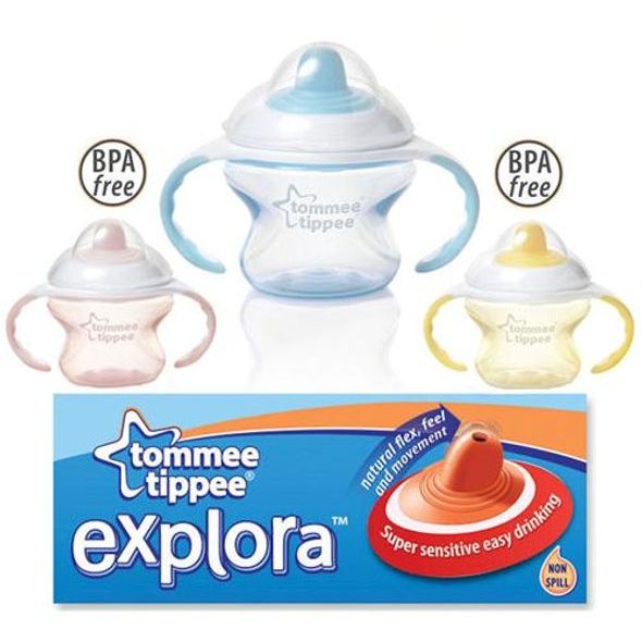 TOMMEE TIPPEE NETEKOUCÍ HRNEČEK EXPLORA DVOUUCHÝ PRO NEJMENŠÍ 6+M,150ML - KOJENECKÉ LAHVE - KRMENÍ