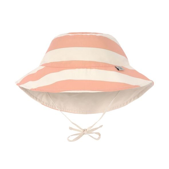 LÄSSIG SPLASH SUN PROTECTION BUCKET HAT BLOCK STR.MILKY/PEACH 7-18M - ČEPIČKY A KLOBOUČKY - PRO DĚTI