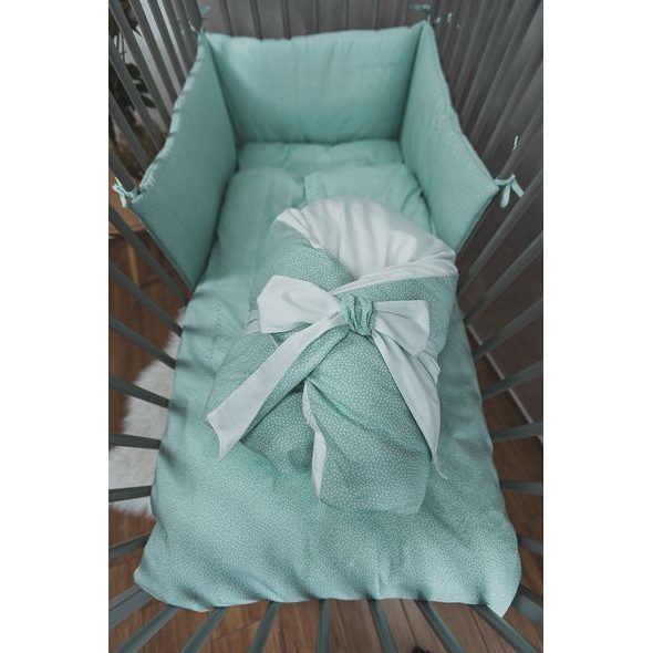 ENIE BABY MANTINEL BAVLNĚNÝ DOTS MENTOL - MANTINELY - SPINKÁNÍ