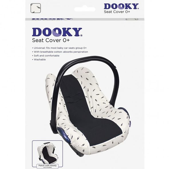 DOOKY POTAH NA AUTOSEDAČKU SEAT COVER 0+ BLACK FEATHERS - LETNÍ POTAHY - AUTOSEDAČKY A PŘÍSLUŠENSTVÍ