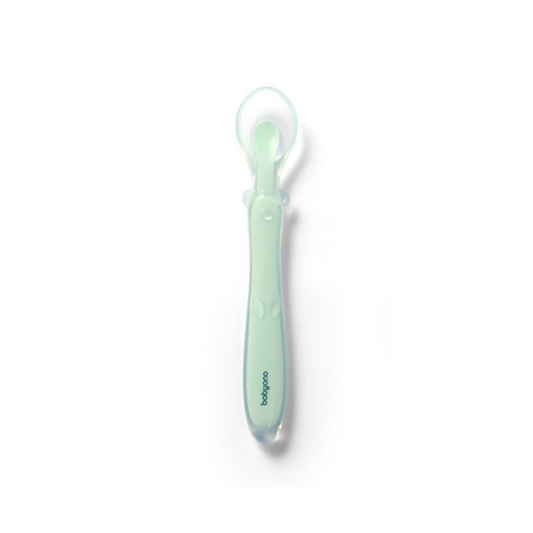 BABYONO LŽIČKA SILIKONOVÁ - BLUE 6M+ - LŽIČKY A PŘÍBORY - KRMENÍ