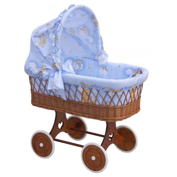 SCARLETT BOUDIČKA K PROUTĚNÉMU KOŠI MRÁČEK- MODRÁ - KOŠÍKY A KOLÉBKY - SPINKÁNÍ