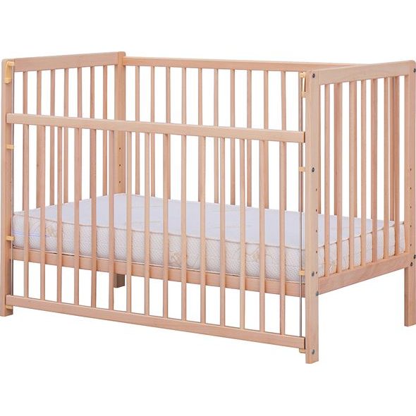 SCARLETT DĚTSKÁ POSTÝLKA SCARLETT FIRA - ECO PŘÍRODNÍ (BUK) - STAHOVACÍ BOČNICE - 120 X 60 CM - DŘEVĚNÉ POSTÝLKY - SPINKÁNÍ