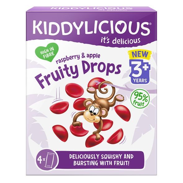 KIDDYLICIOUS OVOCNÉ ŽELÉ BONBÓNKY FRUITY DROPS - TYČINKY/SUŠENKY - KRMENÍ
