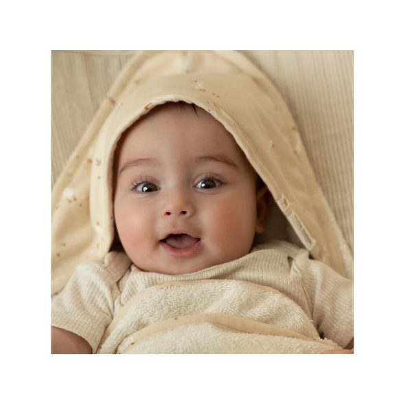 LITTLE DUTCH OSUŠKA S KAPUCÍ 75X75 CM HUSA NEWBORN NATURALS - OSUŠKY A DĚTSKÉ ŽUPANY - KOUPÁNÍ A ZDRAVÍ