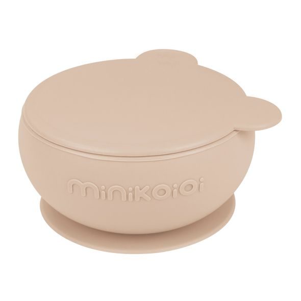 MINIKOIOI MISKA SILIKONOVÁ S PŘÍSAVKOU - BUBBLE BEIGE - RIAD - KRMENÍ