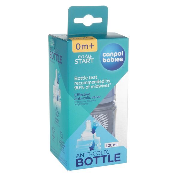 CANPOL BABIES ANTIKOLIKOVÁ LAHEV EASYSTART GOLD 120ML MODRÁ - KOJENECKÉ LAHVE - KRMENÍ
