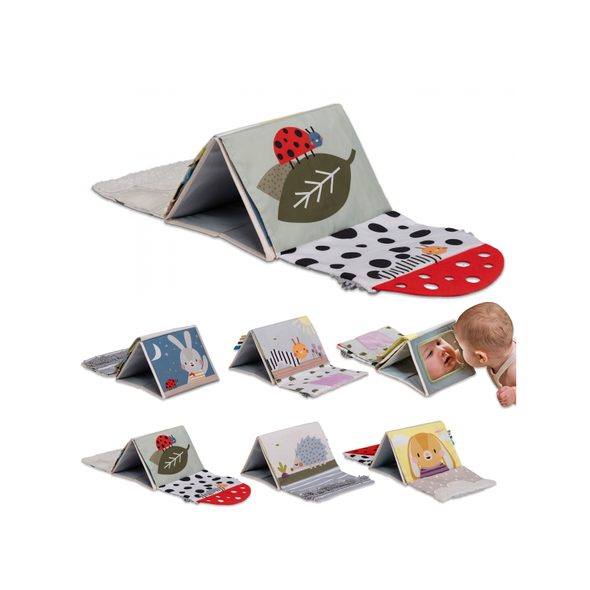 TAF TOYS KNÍŽKA PRO HRU NA BŘÍŠKU SENSORY BOOK - KNÍŽKY PRO NEJMENŠÍ - PRO DĚTI