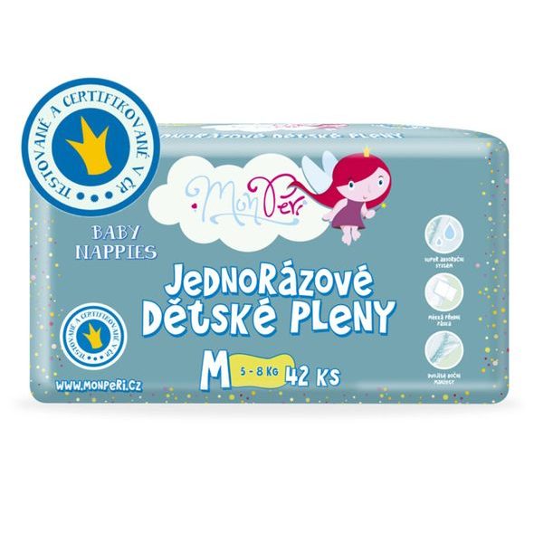 MONPERI PLENY M - 42KS - JEDNORÁZOVÉ PLENY - VŠETKO NA PREBAĽOVANIE