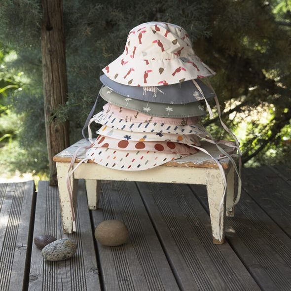 LÄSSIG SPLASH SUN PROTECTION BUCKET HAT DOTS POWDER PINK 19-36M - ČEPIČKY A KLOBOUČKY - PRO DĚTI