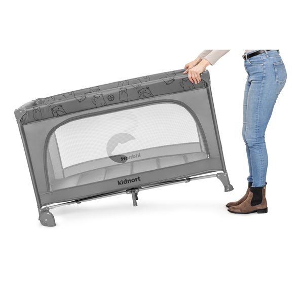 KIDNORT CESTOVNÍ POSTÝLKA KIDNORT GROTTA SVĚTLE ŠEDÁ - CESTOVNÍ POSTÝLKY - SPINKÁNÍ