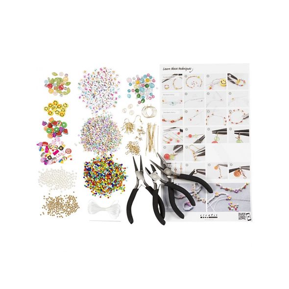 CREATIV COMPANY KREATIVNÍ SADA ŠPERKY Z KORÁLKŮ BAREVNÉ - NAVLÉKÁNÍ - PRO DĚTI