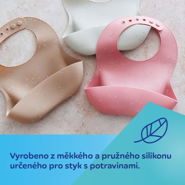 CANPOL BABIES SILIKONOVÝ BRYNDÁK S KAPSOU DOTS RŮŽOVÝ - BRYNDÁKY - KRMENÍ