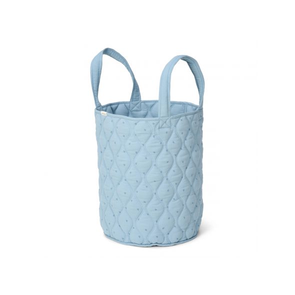 LITTLE DUTCH KOŠÍK TEXTILNÍ OBOUSTRANNÝ EXTRA VELKÝ PURE DENIM BLUE - DEKORACE A POLIČKY - SPINKÁNÍ